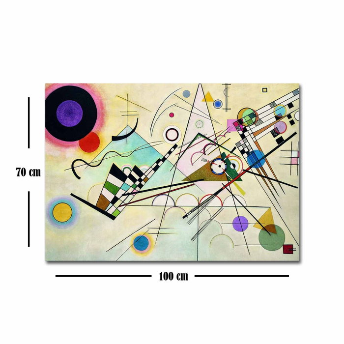 Wallity Composición 8 de Wassily Kandinsky - Lienzo 70 x 100 cm
